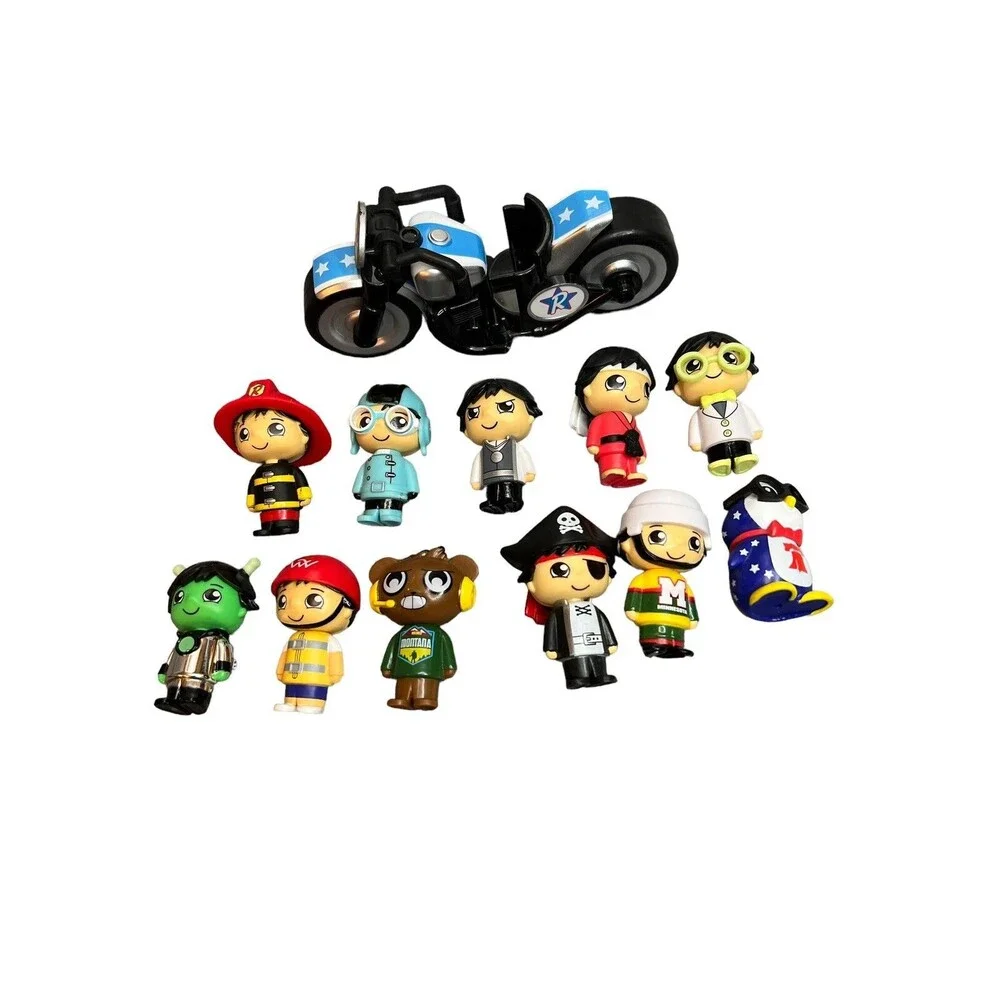 Ryans World Action Figures‎ Motorcycle Toys Doll Lot of 12